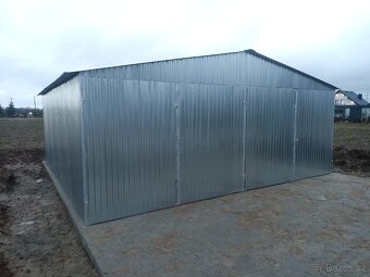 Plechová garáž 6x6m - 3