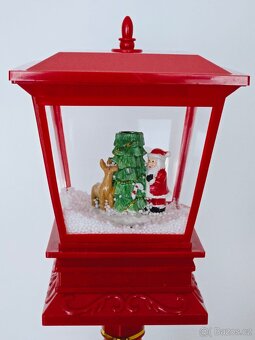 120cm vánoční lucerna - svítí, sněží, hraje - nové - 3