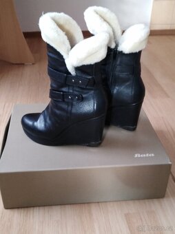 BAŤA - luxusní kožené vyšší polokozačky - 3