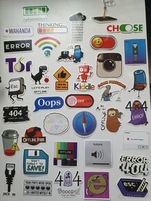 Mix nálepek IG, Google, GPS, oops, volume.. - 3