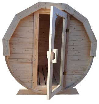 Finská venkovní sauna sudová - 3