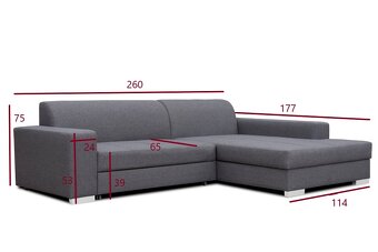 Hořčicová rozkládací sedačka PRAVÁ - 3