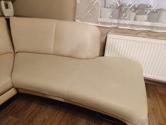 rohová kožená (ekokůže)sedačka - 3