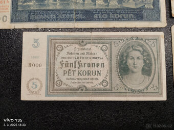 Bankovky Protektorát 1940 - 3