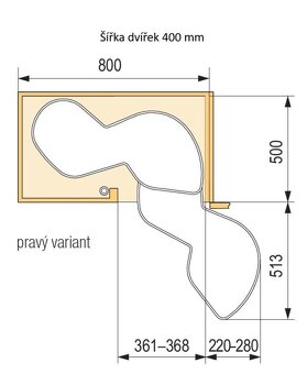 Výsuvně otočná police "Kesseböhmer LeMans" - 3
