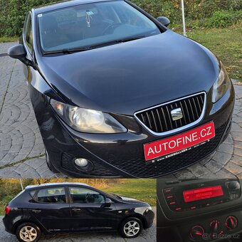 SEAT IBIZA 1,2 8v 2011 KLIMATIZACE,ALU KOLA, ČERNÁ PERLEŤ ME - 3