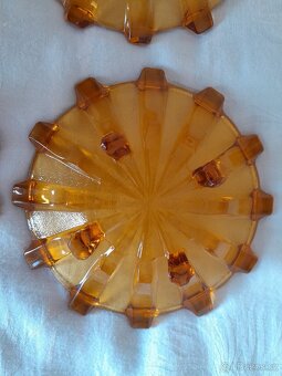 STAROŽITNÉ SKLENĚNÉ MISKY Art Deco  -  čtyři kusy - 3