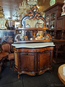 Starožitná komoda s mramorem BIEDERMAIER - 3