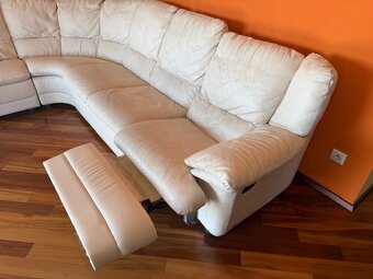 Kožená rohová sedací souprava - 3