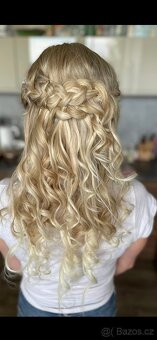 Prodám blond klipy z pravých vlasů - 3