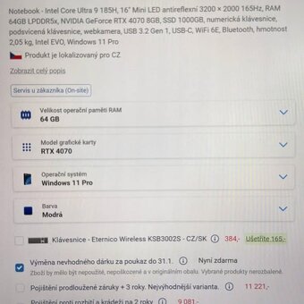 Lenovo Yoga Pro 9 16IMH9 64GB / 1TB, RTX 4070 - 3
