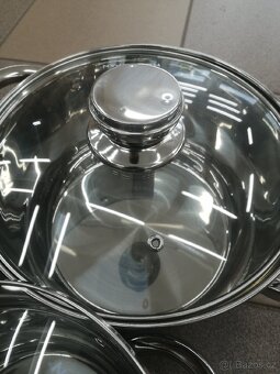 Hrnce sada nerez nádobí 8dilu velký objem indukce atd. - 3