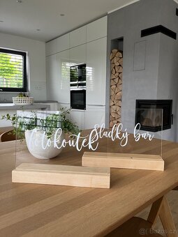 Plexi cedulky na stojanu 2ks - 3