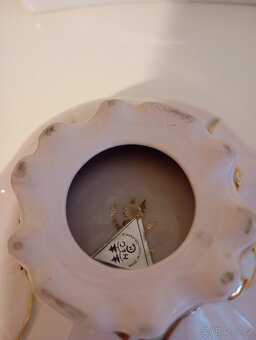 Růžový porcelán popelník - 3
