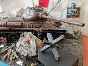 Sovětský Tank T34/85 ( 1:16 ) s Dioramem ČÍST CELÉ - 3