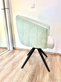 KŘESLO, textil, světle zelená - 3