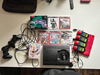 PS3 + 5 her, dva ovladače, buzz kvíz + všechno příslušenství - 3