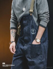 Americký retro džínový overal Navy Deck, vel. 3XL - 3