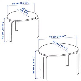 Ikea konferenční stolek Svalsta, sada 2 ks - 3