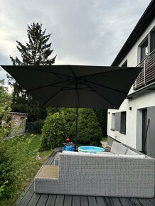 Slunečník 3x3 m antracit naklápěcí - 3