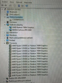 Herní PC ryzen 8500/RTX 3080/b650/32DDR5/2tbssd/750w/win11 - 3