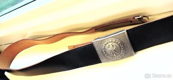 Německý vojenský kožený opasek BW nepoužitý D 110 cm - 3