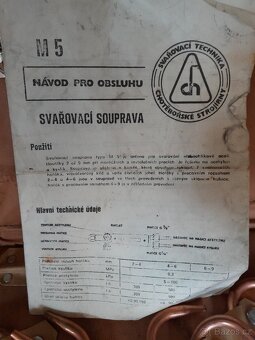 Prodám svářecí soupravu M5 Chotěbořské Strojírny - 3