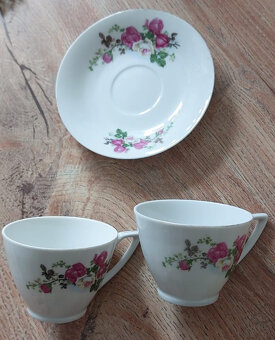 Sada hrnek, talířek, čaj, kafe Bohemia porcelán - 3