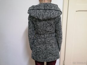 Dámský melírovaný kabátek s kapucí - 3