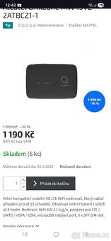 Sim wifi router Alcatel LinkZone MW45V2-2ATBCZ1-1 - 3