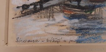 Obraz originál František Motyčka voskový pastel, signováno - 3