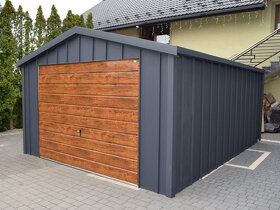 Plechová garáž TOPLINE 4x5m, falcovaný plech - 3