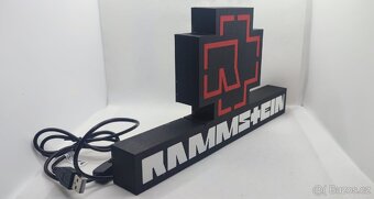 Prodám nový znak Rammstein s podsvětlením (led pásek) - 3