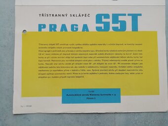 Praga S5T sklápěč - prospekt - originál - doprava v ceně - 3