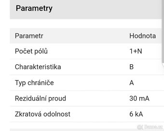 Proudové chrániče s jističem série AMPARO, 1 + N, 6kA, typ A - 3