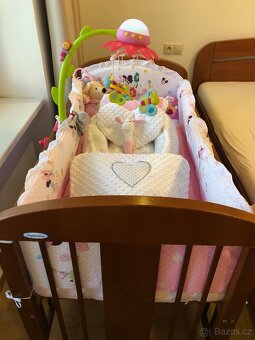 Dětská postýlka Puppolina včetně matrace a nebes - 3