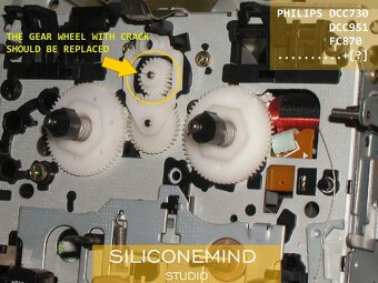 Ozubene kolo pro PHILIPS DCC730, DCC951 - 3