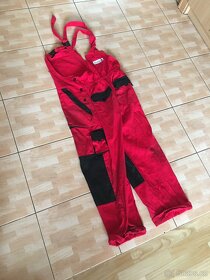 Červené Montérky / pracovní kalhoty / velikost L - 3