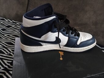 AIR JORDAN 1 MID White metallic gold OBSIDIAN - 3