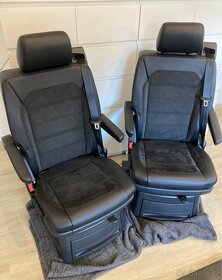 Otočné sedadlo VW Multivan T5 T6 T6.1 Alcantara/kůže - 3