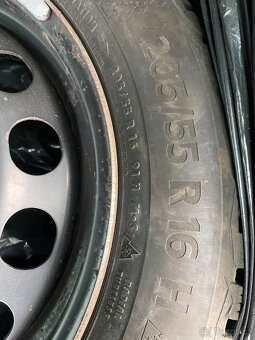 Plechové disky 16” 5x112 a zimní pneu 205/55/R16 Continental - 3