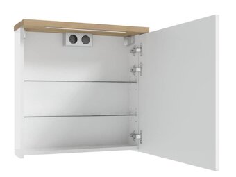 Zrcadlová skříňka bílá LESK - 3