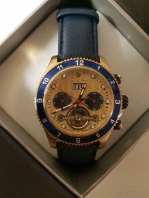 Nové luxusní automatické modro-zlaté hodinky značky Raoul U. - 3