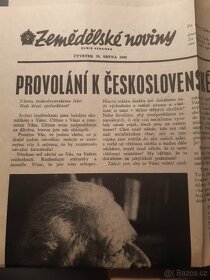 originální výtisky novin srpen 1968 - 3