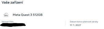 Meta Quest 3 512GB (17.01.2027), příslušenství - 3