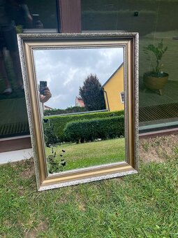 Zrcadlo s designem motýla a mosazný rám - 3