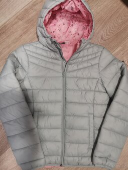 Bunda šedá vel.164,bunda černá vel.13-14let - 3