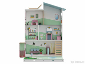 Dřevěný dům pro panenky KidLand - výška 1,08metru , nový - 3