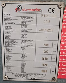 Zakružovačka profilů Durma PBH 100 - 3