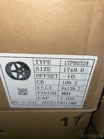 Hlinikove disky 17x9 ET -10 6x139,7 sada 4ks - 3